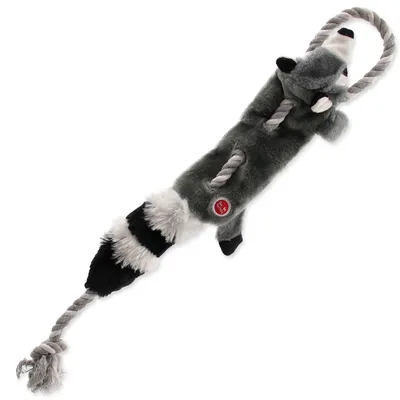 Produktbild von DOG FANTASY Skinneeez Waschbär-Spielzeug mit Seil, 57,5 ??cm
