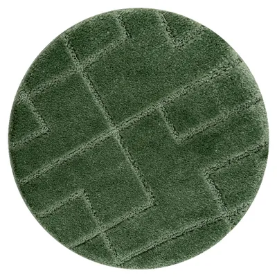 Produktbild von Badteppich SUPREME Kreis LINES, Linien, rutschfest, weich – grün Grün rund 100 cm