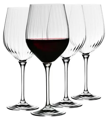 Produktbild von KROSNO Harmony Weingläser LUMI mit optischem Effekt, 4er-Set, 530 ml