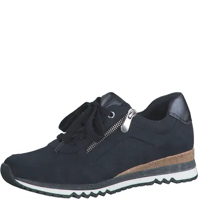 Produktbild von Marco Tozzi  Damenschuhe Schnürschuhe Sportive Sneaker low Blau Freizeit, Schuhgröße:37 EU