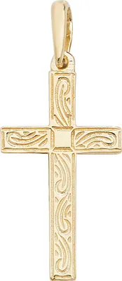 Produktbild von 9 Karat (375) Gold kreuz Damen - Anhänger - 25mm*15mm; TRS15645