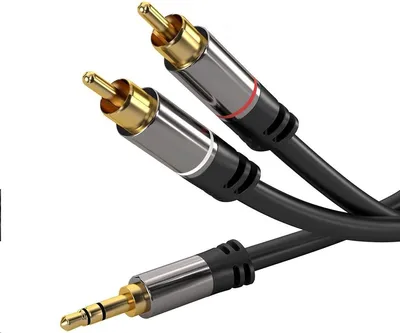 Produktbild von PREMIUMCORD-Kabel, Klinke 3,5 mm-2xCINCH M/M 3 m (kjqcin3)