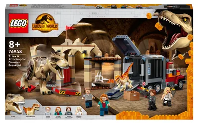 Immagine prodotto di LEGO Jurassic World T. Rex e Atrociraptor Dinosauro Fuga - 76948