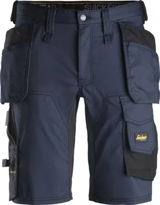 Produktbild von Snickers AllroundWork Stretch Arbeitsshorts m. Holstertaschen Navy-Schwarz-64