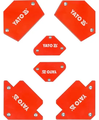 Produktbild von MAGNET Werkstückhalter 6-teilig Set Magnetische Schweißwinkel Stahlblech Ferritm