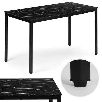 Obrázek produktu pro Stůl do kuchyně jídelny pro 4-5 osob počítačový stůl 120x60 cm černý mramor ModernHome