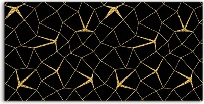 Produktbild von Coloray Canvas 120x60  Wandbild Leinwand Bilder Foto Kunstdruck Mosaik Gold und schwarz