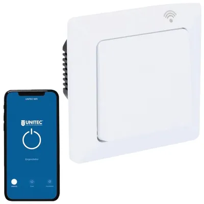Produktbild von Unitec WLAN Smart Schalter Set Modul WiFi Lichtschalter für Alexa Google Tuya