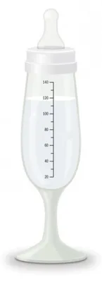 Produktbild von Babyfläschchen Sektglas - Champagnerflöte