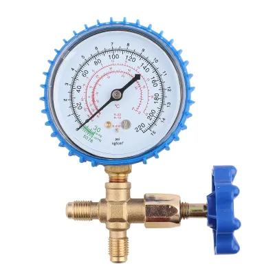 Obrázok produktu pre Manometer na dopĺňanie chladiva do klimatizačných zariadení – kompatibilný s chladivami R410A, R22, R134A, R404A