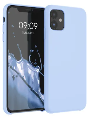 Produktbild von kwmobile Handyhülle für Apple iPhone 11 Hülle - Case Silikon - Kabelloses Laden - Schutzhülle Cover in Hellblau matt