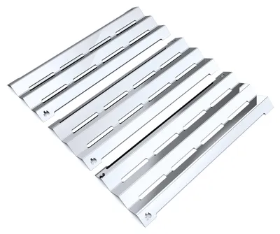 Produktbild von Gasgrill Edelstahl Brennerabdeckung passend für Napoleon Triumph T325 T410 T495, Farbe:3 Leisten Glänzend Flame