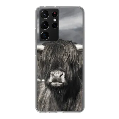 Produktbild von MuchoWow® Handyhülle Schutzhülle Hülle für Samsung Galaxy S21 Ultra Schottischer Highlander - Tiere - Hörner Silikon Softcase Handy Hülle - Mobiltelefon
