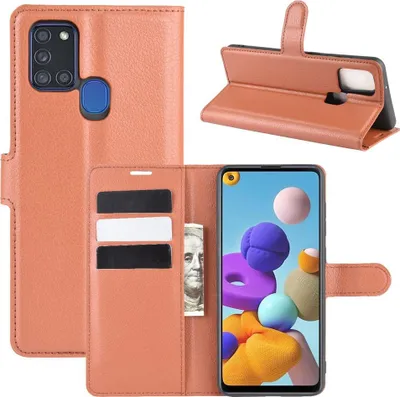 Produktbild von Samsung Galaxy A21s Hülle - Coverup Klapphülle - Braun