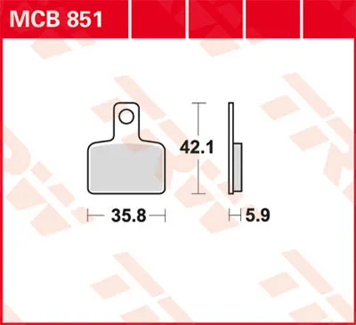 Obrázok produktu pre Sada brzdových doštičiek TRW MCB851 Evo 2T T6