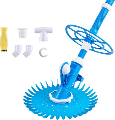 Image de Aspirateurs et nettoyeurs de piscine - Aspirateur automatique pour fond de piscine - Pour piscines enterrées et hors sol - Jusqu'à 6,1 x 10,7 m - Avec 12 tuyaux - Raccord skimmer - Autopropulsé - Bleu
