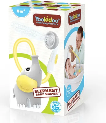 Obrázek produktu pro YOOKIDOO Dětská sprcha slon - šedožlutá