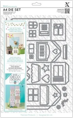 Produktbild von Docrafts xcut Schablonen A4 DIY-Haus 37 Stück