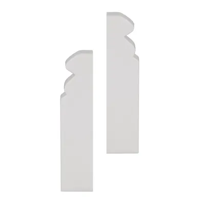 Produktbild von PROVISTON | Endkappen für | Sockelleiste | Berliner Profil | 16 x 80 mm | MDF foliert | Weiß | Hamburger Fußleiste