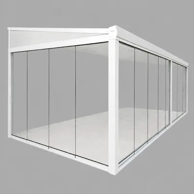 Produktbild von Aluminium Kaltwintergarten Cuxhaven Weiß mit VSG Glas, KI-generiertes Bild