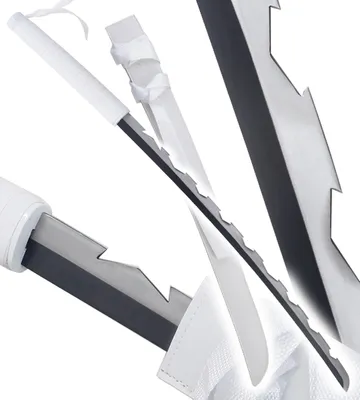 Produktbild von Anime Cosplay Katana Inosuke Hashibira Schwert aus Stahl Kimetsu No Yaiba Saber