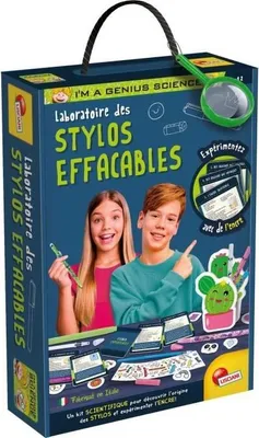 Produktbild von LISCIANI GIOCHI Wissenschaftliches Set zum Erstellen von löschbaren Stiften I'M A GENIUS, Stifte zum Personalisieren, Tintenexperimente, 7+ Jahre