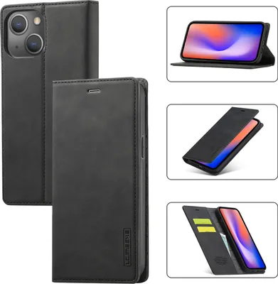 Immagine prodotto di custodia iPhone 13, Stand Funzione Carta Portafoglio Custodia in pelle per iPhone 13 Nero