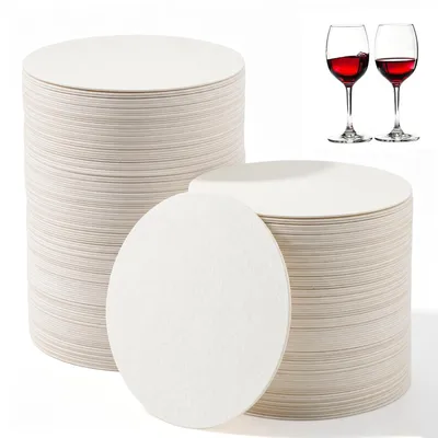 Produktbild von 200 Stück Bierdeckel Blanko Rund, Weiße Blanko Untersetzer Bierfilz Karton DIY Runde Untersetzer zum Malen und Basteln Bierdeckel Pappe aus Holzschliffpappe (10 cm)