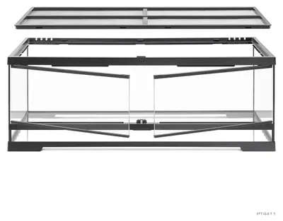Productafbeelding van Exo Terra Pro Terrarium Zwart | Advanced Natural Terrarium 90×45×30 cm met 3-traps ventilatie