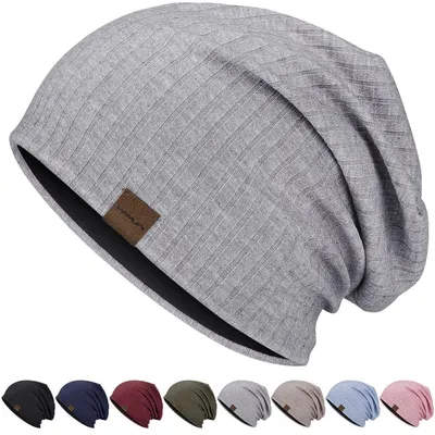 Immagine prodotto di Berretto slouchy uniscex, taglia unica, grigio chiaro