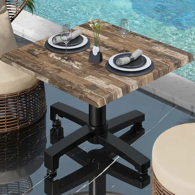 Produktbild von WBO | Jamaika Loungetisch | B:T:H 60 x 60 x 40 cm | Eiche / Schwarz | Bistro Loungetisch Gastro Tisch