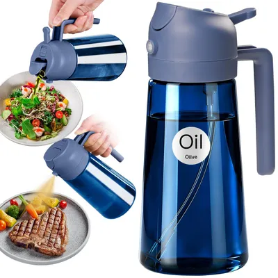 Ölsprayflasche 470 ml 2-in-1 mit UV-Schutz, Glas, BPA-frei
