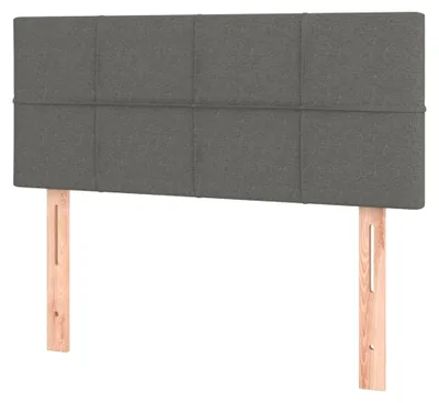 Produktbild von Kopfteil, Bettkopfteil mit Holzbeinen, Höhenverstellbar, Polsterkopfteil für Bett, Betthaupt Bettzubehör Schlafzimmer, Dunkelgrau 90x5x78/88cm Stoff