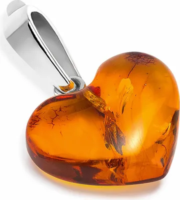 Produktbild von AmberProfi Bernstein-Anhänger &amp;#039;Herz&amp;#039; aus 925 Silber