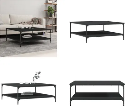 Produktbild von vidaXL Couchtisch Schwarz 100x100x40 cm Holzwerkstoff - Couchtisch - Couchtische - Beistelltisch - Sofatisch