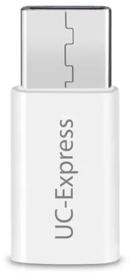 Produktbild von Micro USB Adapter auf USB C Typ C Stecker wandelt USB 2.0 Typ B zu USB 3.1 Typ C