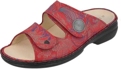 Produktbild von Finn Comfort Sansibar, Pomodore, Damen, Pantolette, Wechselfußbett, Leder, NEU - Damenschuhe Pantolette /  Zehentrenner, Rot