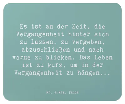 Produktbild von Mr. & Mrs. Panda Mouse Pad Spruch Vergebung und Zukunft - Meeresbrise - Geschenk, pc mousepad, Versöhnung, Gefühl, computer, Motivation, Chancen, Zitat, Gefühle, mauspad
