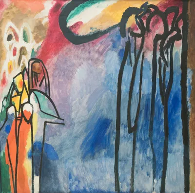 Produktbild von Legendarte - Kunstdruck auf Leinwand - Improvisation 19 Wassily Kandinsky - Wanddeko, Canvas cm. 90x90