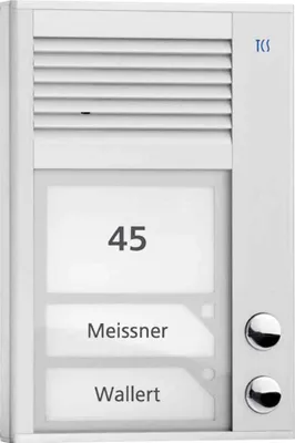 Image de TCS AG TCS Audio Poste extérieur PAK02-EN 2 touches 1 rangée AP argent