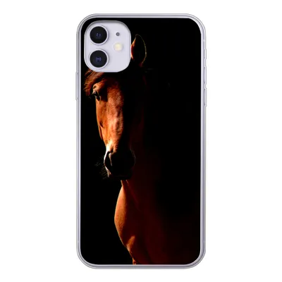 Produktbild von MuchoWow® Handyhülle Schutzhülle Hülle für iPhone 11 Pferd - Licht - Porträt Silikon Softcase Handy Hülle - Handytasche