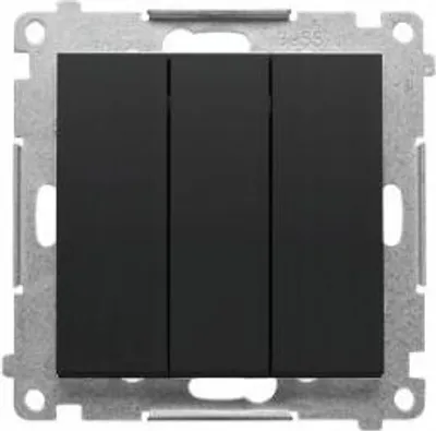 Produktbild von Dreifach-Schalter Schwarz Matt Simon 55 Tw31.01/149
