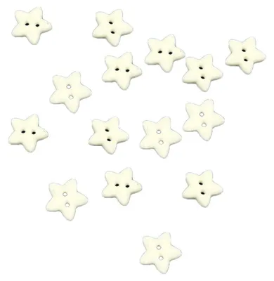 Sternförmige Kinderknöpfe, 40 Stück, 12 mm, Keramik, bunt, 2 Löcher