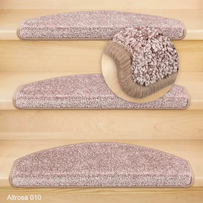 Produktbild von Stufenmatten Ventura Halbrund Alt-Rosa 15 Stück