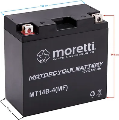 Produktbild von Moretti AGM (Gel) MT14B Batterie