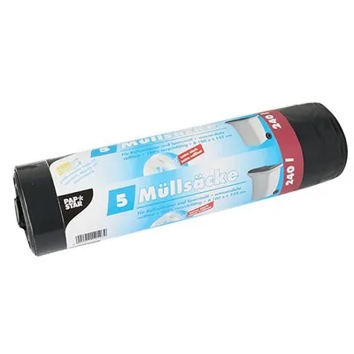 Produktbild von Müllsäcke LDPE 240?L – extra stark & reißfest, 125×100?cm, schwarz