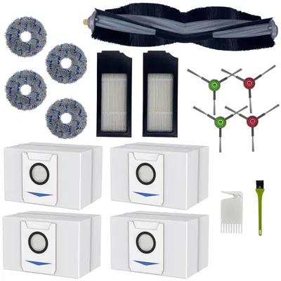Produktbild von Zubehörpaket für Ecovacs Deebot X1 Omni/X1E Omni/X1 Turbo/T10 Turbo/T10 Omni – Beutel/Filter/Wischmopp/Seitenbürste/Abrollwalze – Phonillico®