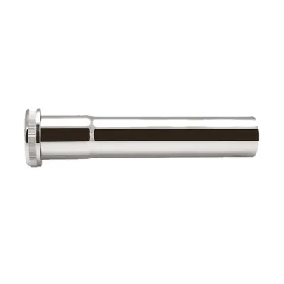 Produktbild von tecuro Spülrohrverlängerung Ø 28 mm für WC-Druckspüler 250 mm, mit Rändelmutter, Messing verchromt