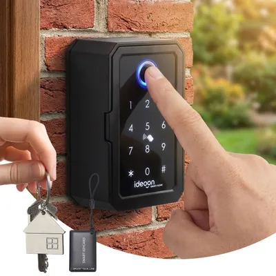 Produktbild von Smarter Schlüssel-Safe mit Fingerabdruck, PIN, Transponder-Karte, Bluetooth – Eine sichere Keybox für Haus, Büro & Ferienwohnung