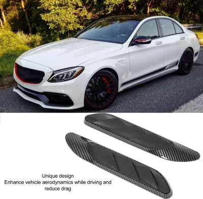 Produktbild von 1 Paar Kotflügel-Seitenluftauslass-Entlüftungsverkleidung links rechts Aerodynamik-Ersatz für Benz C-Klasse W206 AMG-Line C63 2022+ Carbonfaser-Stil